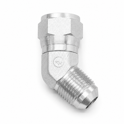 Adaptador Codo 45° JIC 37° Macho 1" x Hembra 1" Hidraulico