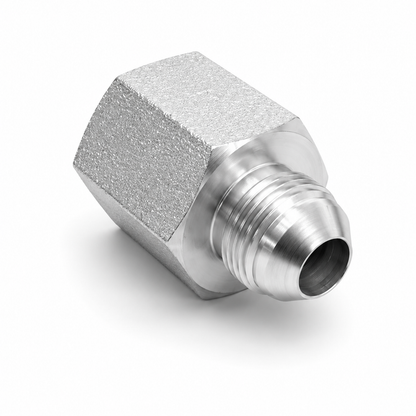 Adaptador Recto Macho JIC 37° 5/8" x Hembra NPSM 1/2" Hidraulico