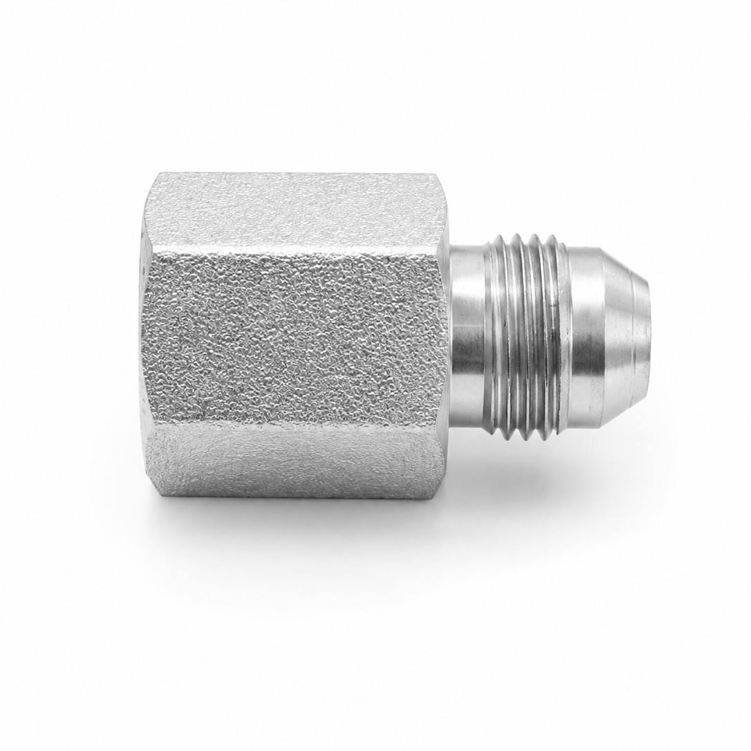 Adaptador Recto Macho JIC 37° 5/8" x Hembra NPSM 1/2" Hidraulico