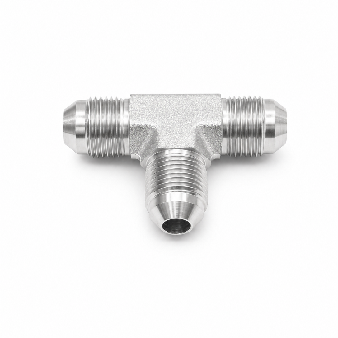 Tee JIC 37° Macho 1" x 1" x 1" Hidráulico