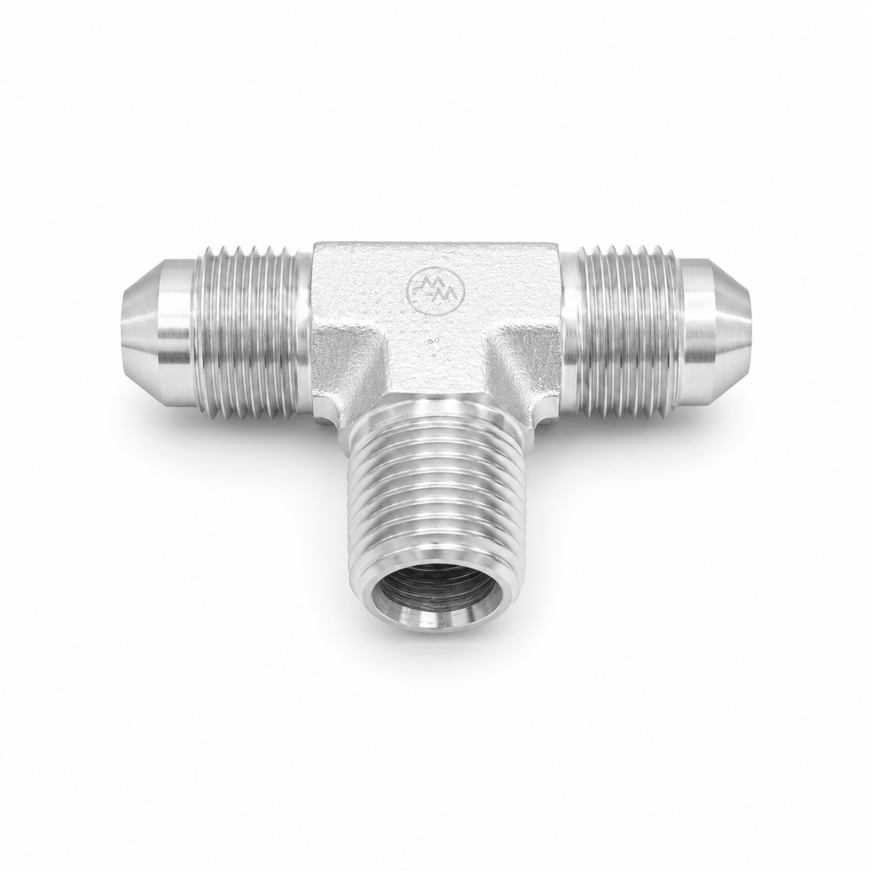 Tee JIC 37° 1/4" Macho x NPT Macho x Macho - Hidráulico