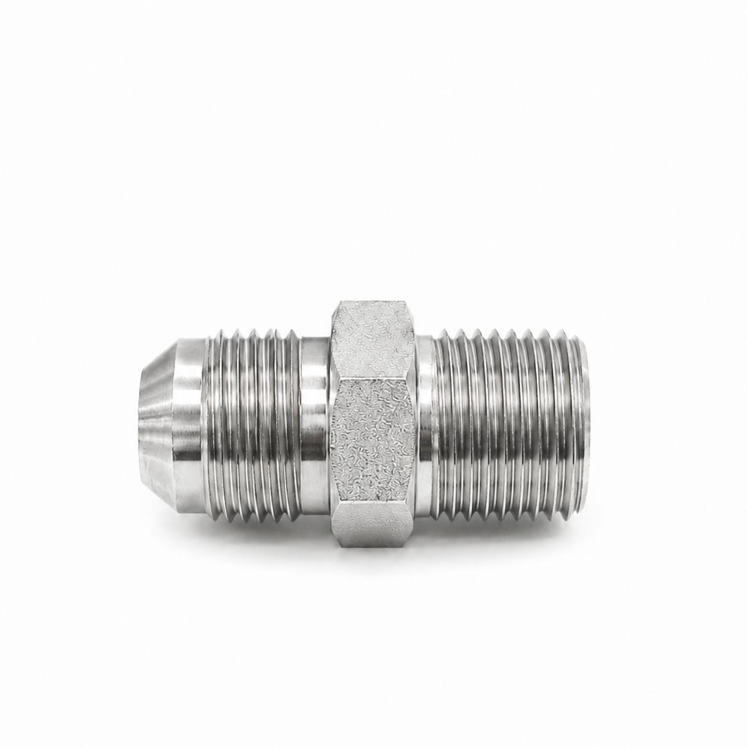 Adaptador Recto JIC 37° Macho 5/16" a NPT Macho 1/8" Hidraulico