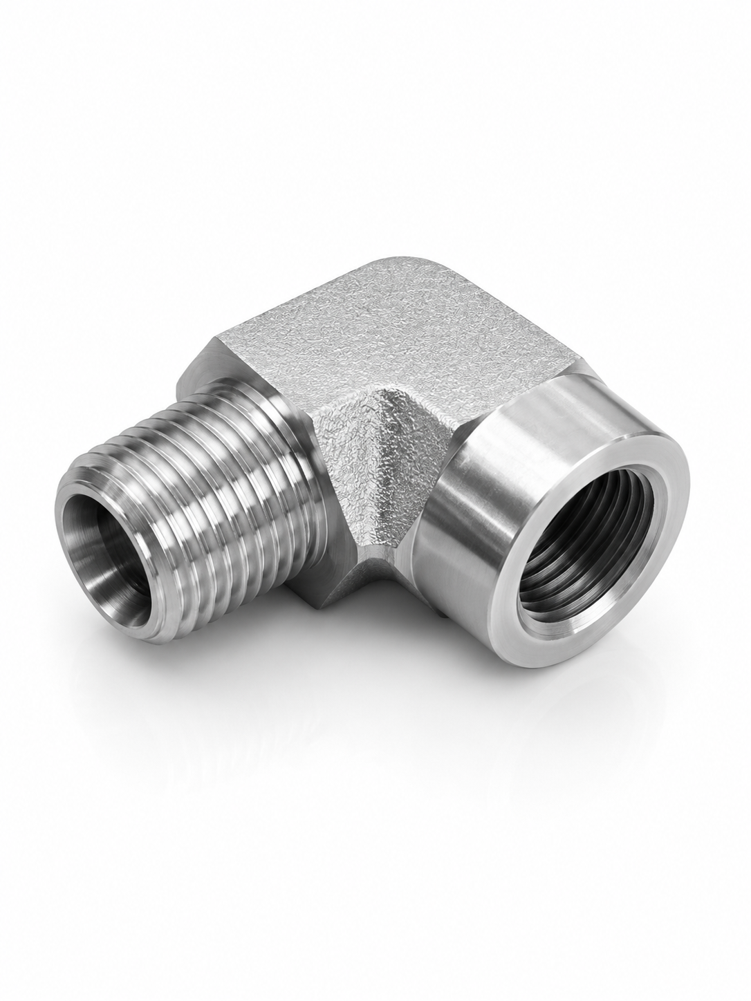 Adaptador Codo 90° Reductor NPT Macho 1/8" x NPT Hembra 1/8" Hidraulico