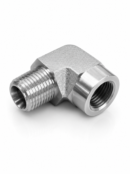 Adaptador Codo 90° Reductor NPT Macho 1/8" x NPT Hembra 1/8" Hidraulico