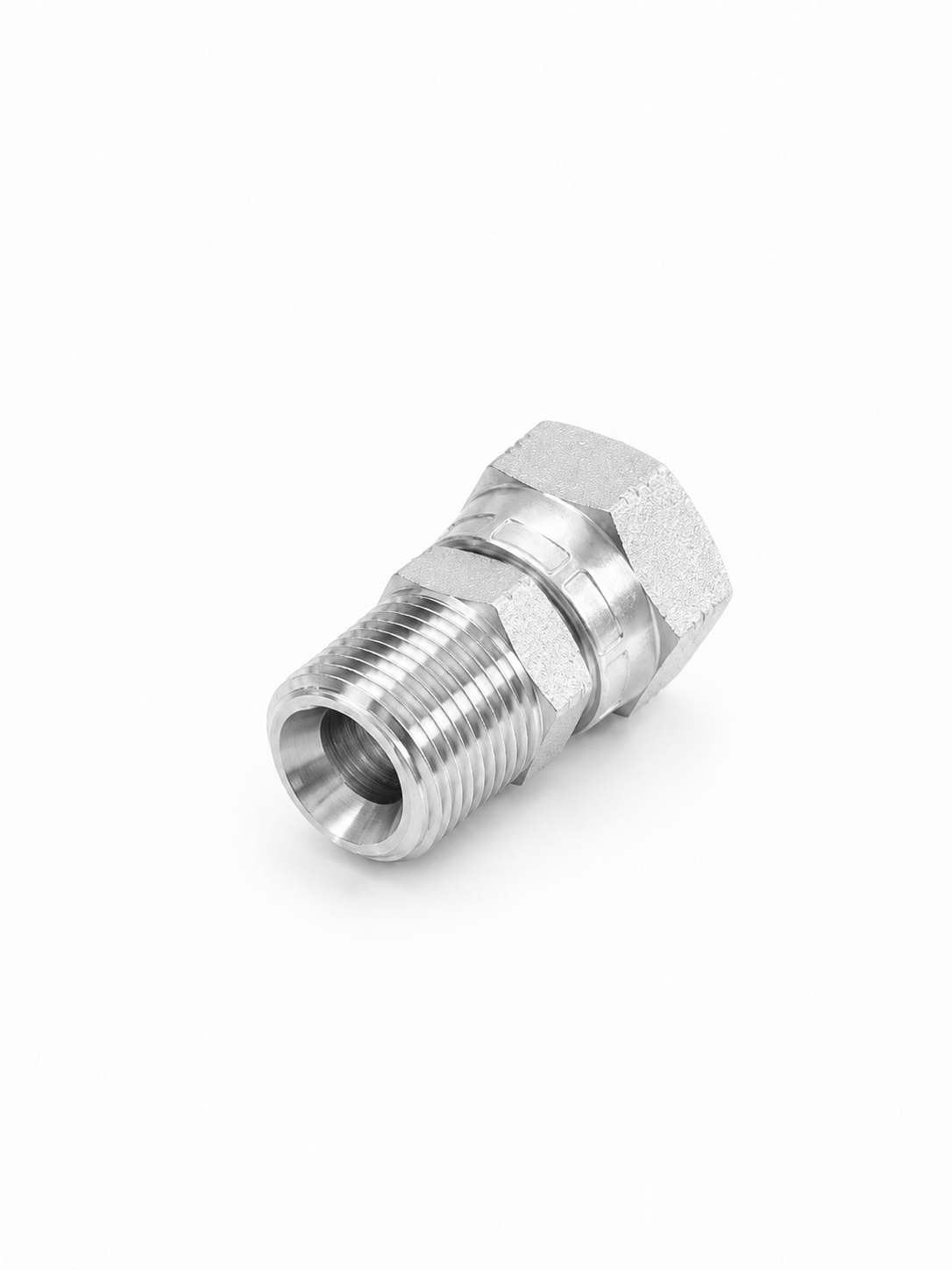 Adaptador NPT Macho 3/8" x NPSM Hembra 3/8" Recto Hidraulico