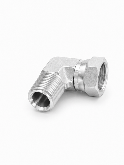 Codo 90° Reductor NPT Macho 1/8" x NPSM Hembra 1/8" Hidraulico