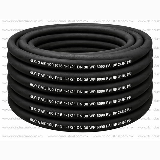 Manguera Hidráulica (24) 1-1/2" SAE 100 R15 2,680 Psi. - 4 Mallas RLC
