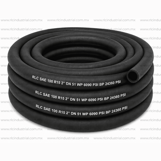 Manguera Hidráulica (32) 2" SAE 100 R15 6090 Psi. - 4 Mallas RLC