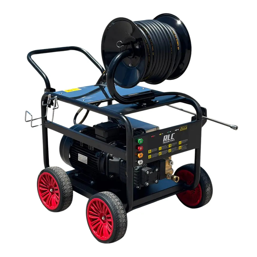 Hidrolavadora Industrial de Alta Presión con Carrete Retráctil 2175PSI 220V RLC