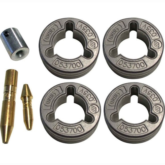 Juego de Rodillos de Arrastre 0.035" V-Groove para Alimentador MIG de 4 Rodillos
