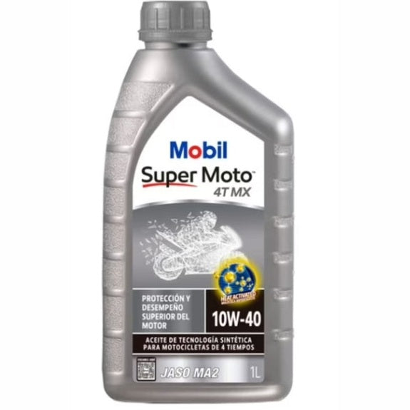 Aceite mobil para moto 4T 10W40 L. Sentetico RLC
