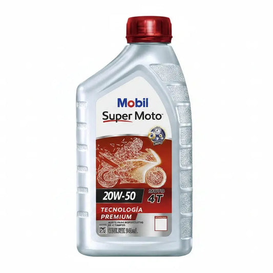 Aceite Mobil Super para moto 4T 20W50 Litro RLC